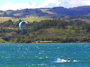 About a mile away is a windsurfing and kitesurfing center. 