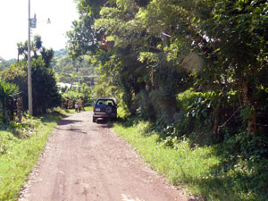 The property fronts on this road 4 blocks from the center of Tronadora.